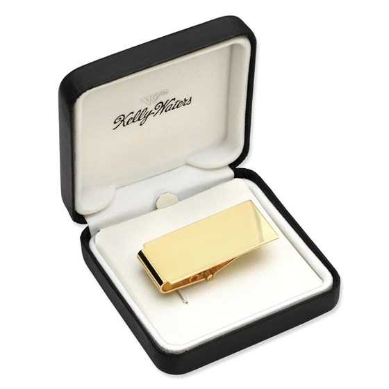 Gold Plated Polished Hinged Money Clip Gold Plated Polished Hinged Money Clip